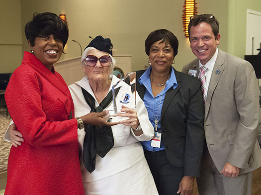 Pictured are Dr. Betty Moseley Brown, Mary Millet, Julia Adams, and Cory Price