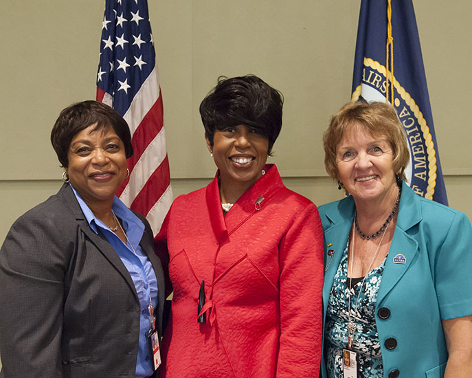Pictured are Ms. Julia Adams, Dr. Betty Moseley Brown, and Ms. Margaret (Peggy) Mikelonis